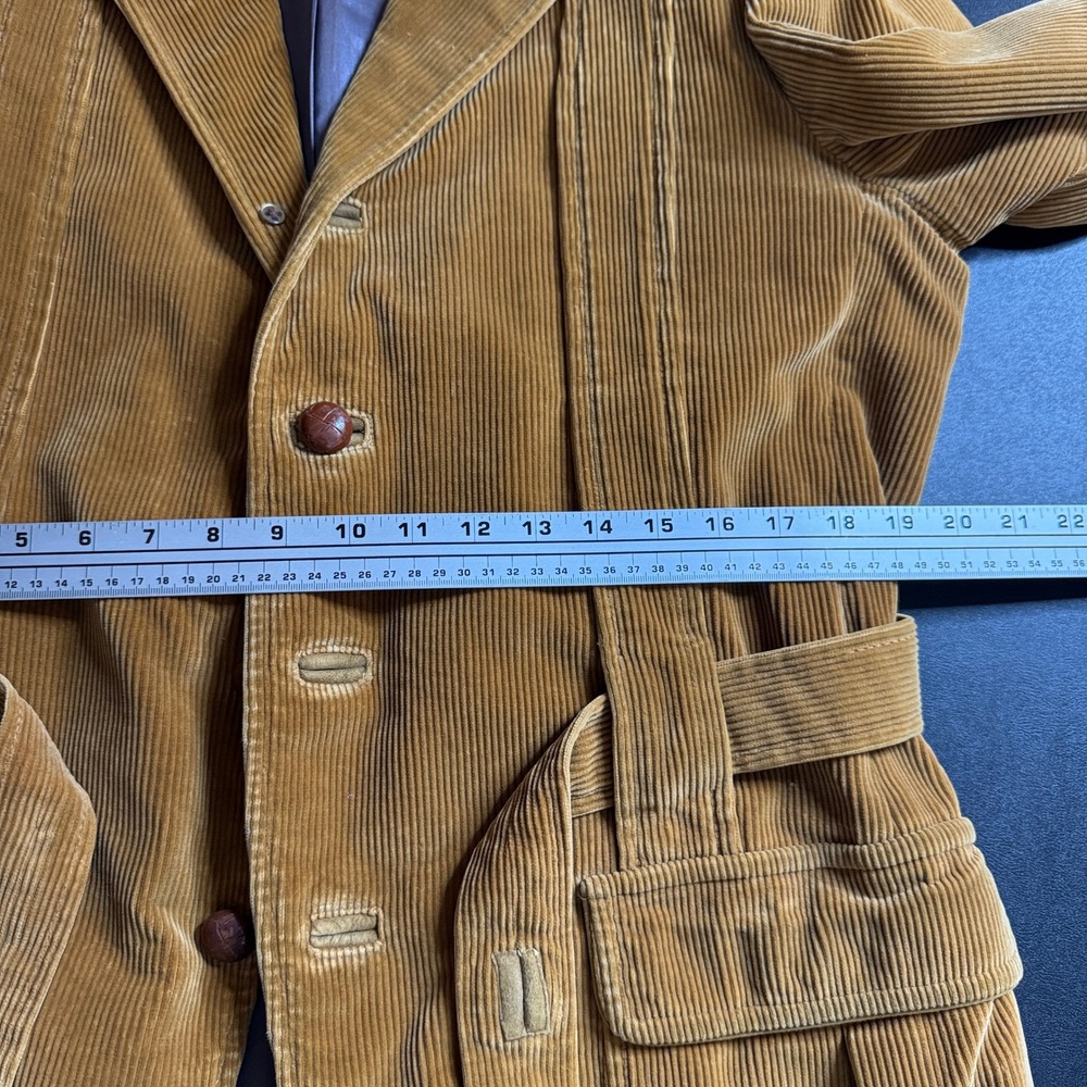 Norfolk 70s Vintage Alfred of New‎ York Corduroy Belted Blazer Jacket Spain - Picture 9 of 11